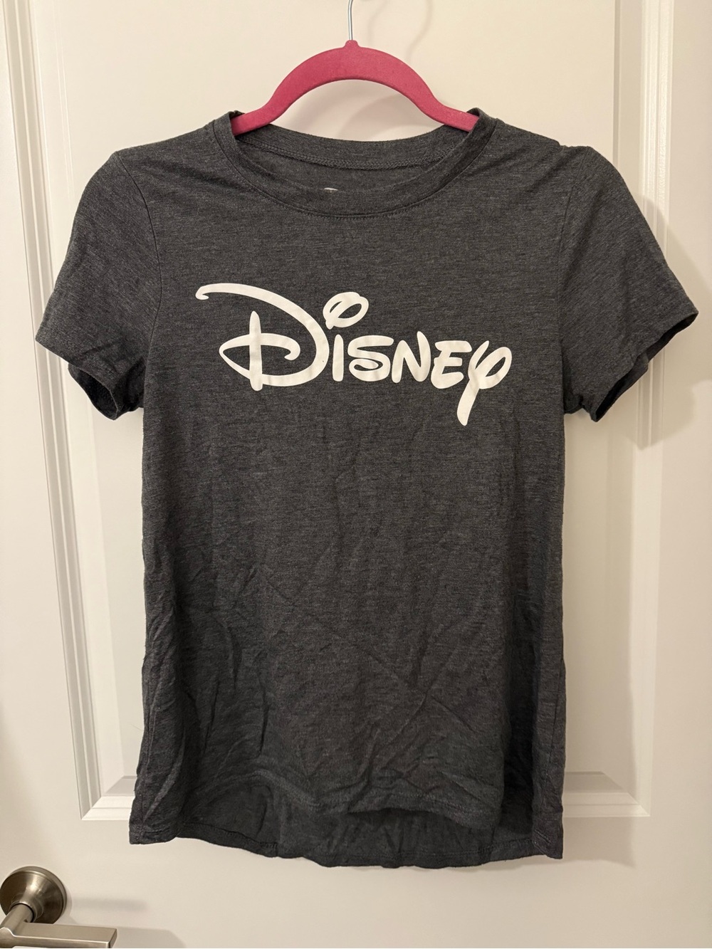🍁 Disney Dark Gray Graphic Logo Short Sleeve Tee